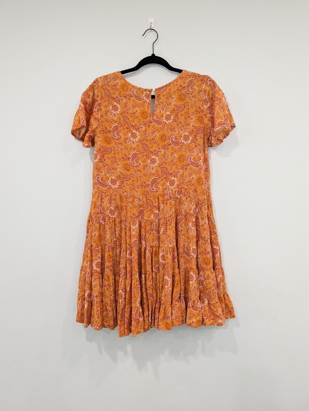 Patrons Of Peace Orange Paisley Dress Size S - Picture 7 of 7